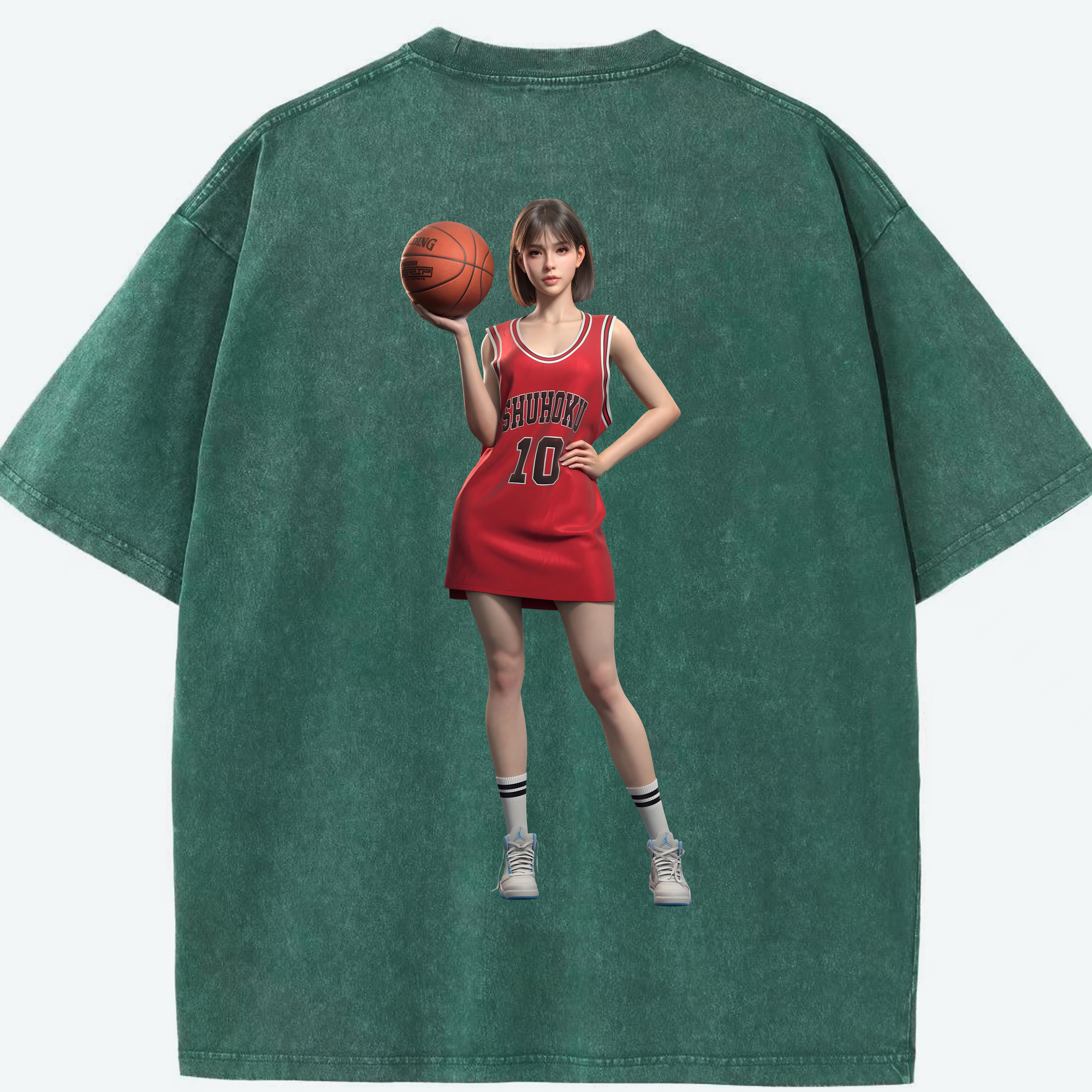 （画像用） SLAM DUNK／スラムダンク 綿100% ヴィンテージ風 半袖Tシャツ（背面プリント）